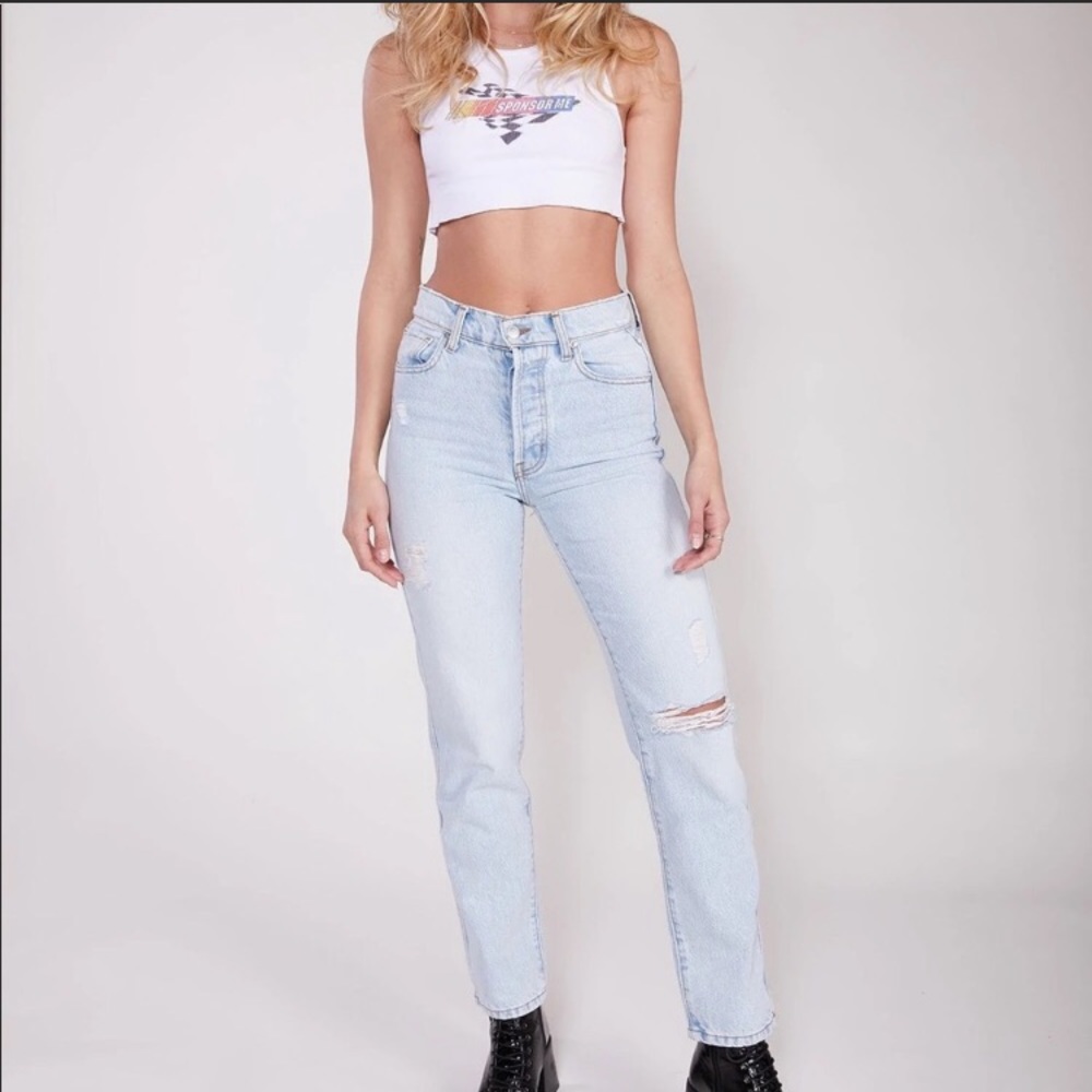 NWT REVICE Ex-Boyfriend/B-Boy Denim Jeans Light Wash Ripped 29 New